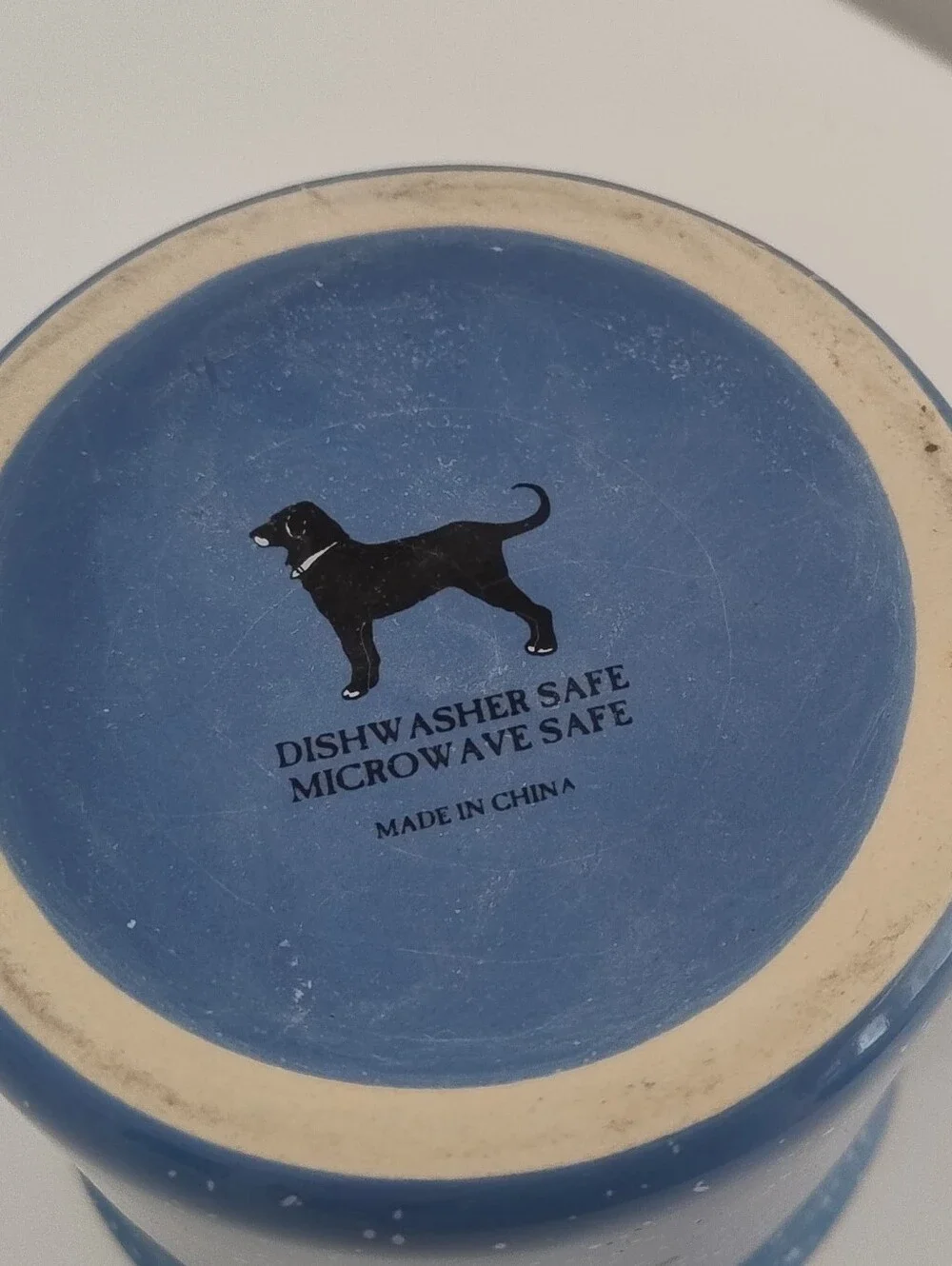 The Black Dog - Blue Speckled Martha's Vineyard Diner Style Mug